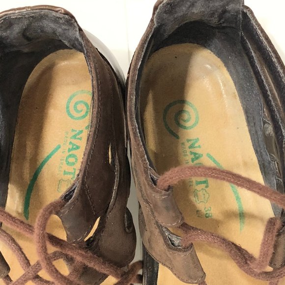 NAOT Kata Nubuck Leather Gladiator Sandals Lizard - Picture 6 of 12